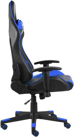 Ігрове крісло поворотне синього кольору з ПВХ