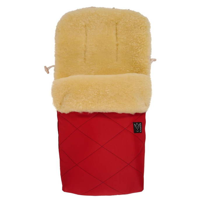 Муфта для ніг з натуральної овчини, червона