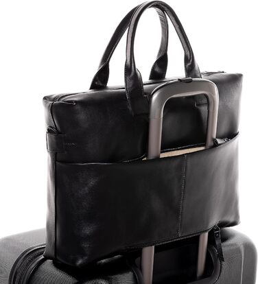 Велика сумка для ноутбука з натуральної шкіри - 15.4-дюймовий ноутбук ділова сумка Troy - сумка через плече портфель з відділенням