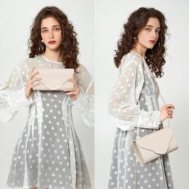 Жіночий клатч Larcenciel, шкіряна сумка кольору тілесного кольору з ланцюжком, елегантна вечірня сумка-конверт, модна сумка через плече