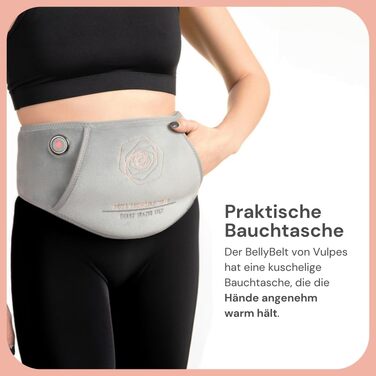 Розумний нагрівальний пояс для нижньої частини живота, живота та спини Інфрачервоне тепло Сертифікований матеріал (без хрому, свинцю, кадмію) Зовнішній зарядний пристрій ємністю 5000 мАг Розроблено в Німеччині Маленький розмір 60-90 см