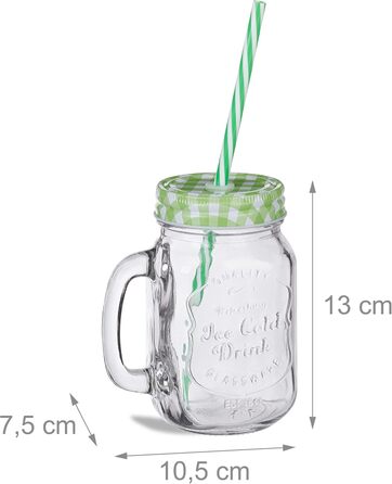 Х стаканів з соломинкою, 400 мл, ВхШхГ 13x10,5x15 см, з кришкою, з ручкою, набір стаканів для холодних напоїв, різнокольорові, 48