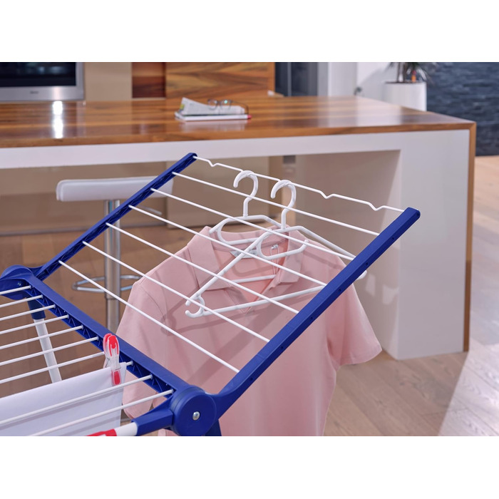 Сушильна машина Leifheit Pegasus 200 Solid з довжиною сушіння 20 м для 2 завантажень білизни, крилата сушильна машина для довгої б