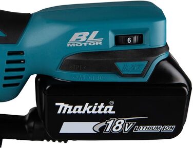 Акумуляторний лобзик Makita DJV181RTJ 18В / 5,0 Ач, 2 акумулятора зарядний пристрій у корпусі MAKPAC Moyen Black / Бензин