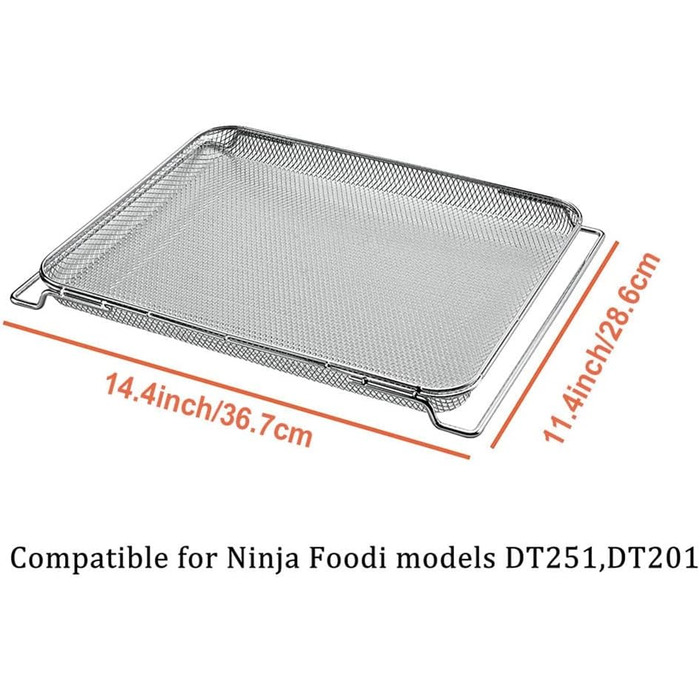 Кошик для смаження Vorfaove для духовки Ninja Foodi DT251 DT201 DT200, аксесуари для духовки з нержавіючої сталі