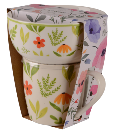 Набір для сніданку Limited Edition Flowers Green, 2 предмети (7137041)