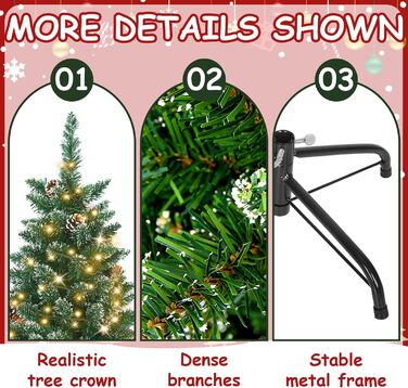 Різдвяна ялинка з вогнями 210 см зелена Eldzenith