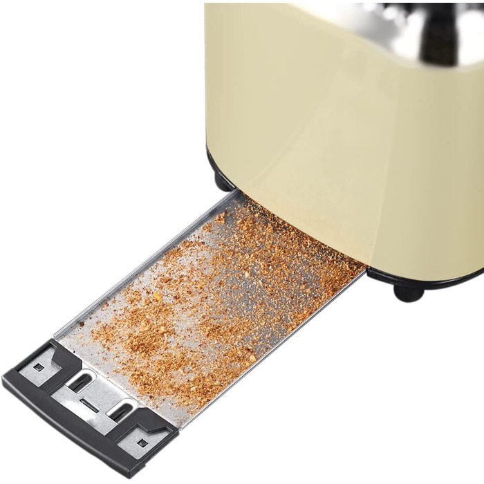 Тостер Russell Hobbs на 2 скибочки ретро з нержавіючої сталі кремовий (дисплей зворотного відліку в ретро-дизайні, в т.ч. решітка