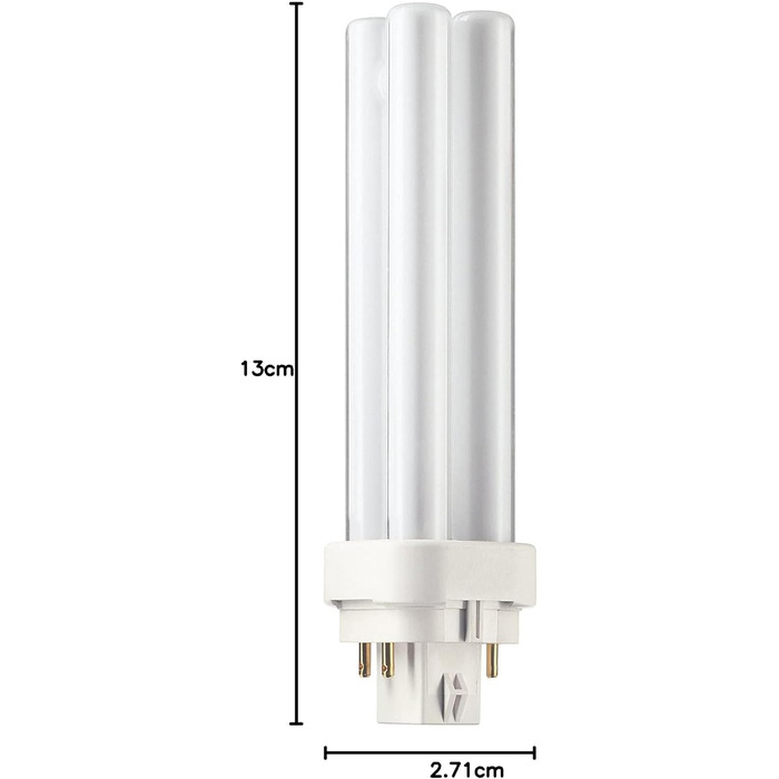Теплий білий (3000K), 13W/830/4PIN G24q-1