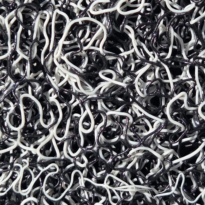 Ультралюксний міцний килимок для дверей, що вловлює бруд, нековзний дренажний вхідний килимок 80 x 50 см вініловий килимок з рулону, брудо- та пилозахист, скребок для вулиці без підкладки та краю, чорно-білий 50 x 80 см (прямокутний)