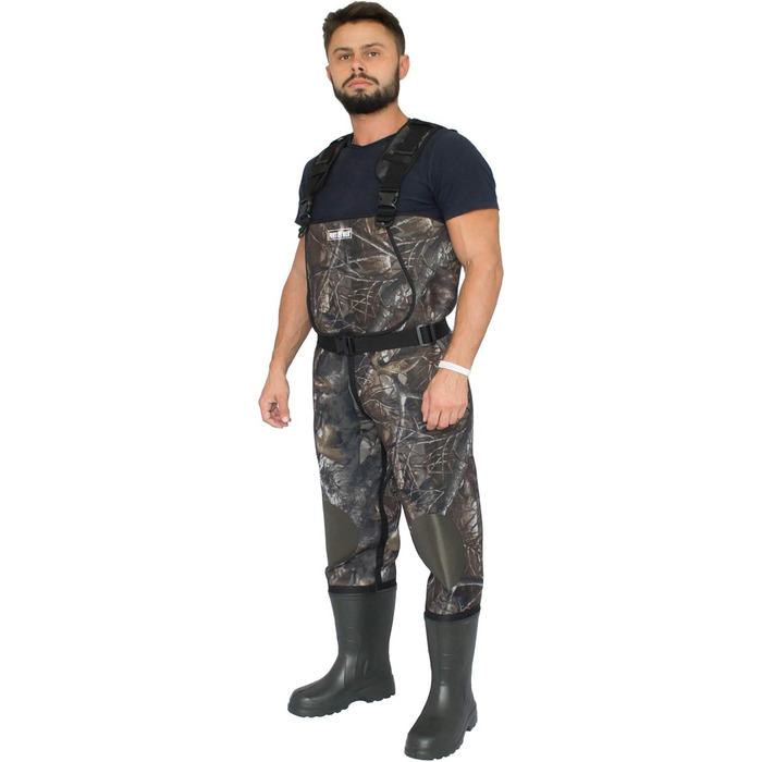 Чоловічі неопренові вейдерси, 5 мм, з черевиками з EVA, розміри 41-47, водонепроникні, для риболовлі, ставків, чоловічої риболовлі, вейдерси, розмір 43, оливково-зелені