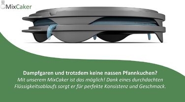 Млинниця MixCaker сумісна з Thermomix TM6, TM5, TM31, Monsieur Cuisine Connect, Trend, Smart, Аксесуари, 6 модулів, Млинці, Млинці, Млинці, Яєчня, Система укладання