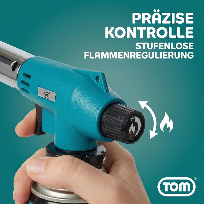 Газовий пальник TOM Кріплення для пальника Газові балончики з байонетним кріпленням MSF-1A для майстерні, саду, кухні тощо 1300C П&39єзорозпал Паяльний пальник Пальник Бунзена (газовий пальник з 4 газовими балончиками)