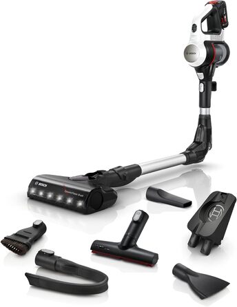 Акумуляторний пилосос Bosch Unlimited 7 BSS711W, акумуляторний вертикальний пилосос, без мішка, акумуляторна батарея, гнучка трубк