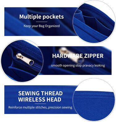 Фетровий органайзер для сумочки Longchamp Le Pliage S (маленький, синій) Small Blue