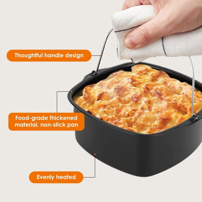 Тісстингова фритюрниця Форма для торта, залізний торт для випічки Бочка для випічки сиру Форми для випічки тортів Форма для випічки хліба Форма для хліба Аксесуари для фритюрниці для HD9925 HD9860 HD9905 01 (18 см)