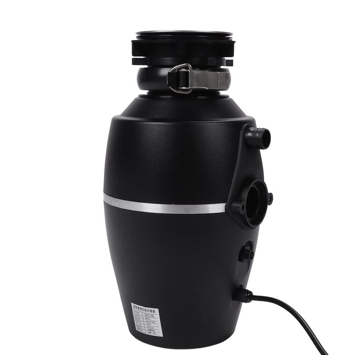 Безперервна подача сміття, безшумний, нержавіюча сталь, 1300 мл, корпус ABS, водостічна труба, сміттєвідвідведення, 3800 об/хв, 1 к.с., для кухні (вилка ЄС)