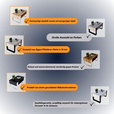 Журнальний столик для вітальні з високоякісної деревини, сучасний журнальний столик з додатковим місцем для зберігання речей, журнальний столик для вітальні, ретро чорний колір
