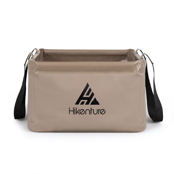 Складана чаша для кемпінгу 15 л/20 л, складне відро для кемпінгу, міцне брезентове відро, чаша для миття, ванна для миття посуду, рибальське відро для полоскання та охолодження (15 л, хакі) - D1 Square-хакі 15 л