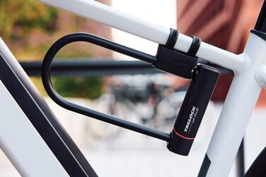 Подібний замок TRELOCK U4 Plus, довжина 23 см, товщина дужки 14 мм, рівень безпеки 14, високий рівень безпеки, обслуговування ключів, чорний