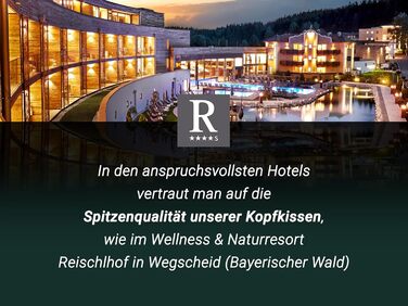 Подушка ZOLLNER - Наповнювач з поліестеру - Чохол з високоякісної змішаної тканини - Кліматично нейтральне виробництво - Зроблено в Німеччині - Можна прати при температурі до 95C - 35x45 см - Готельна якість - Сертифіковано Oeko-Tex 35 x 45 см