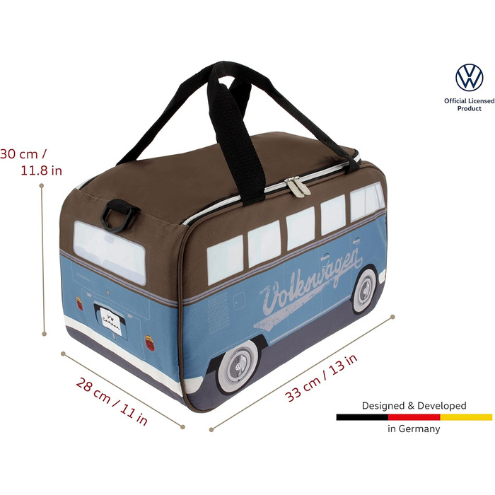 Колекція BRISA VW - Термосумка Volkswagen у кемпері T1 Bulli Bus, колір Бензин/Коричневий