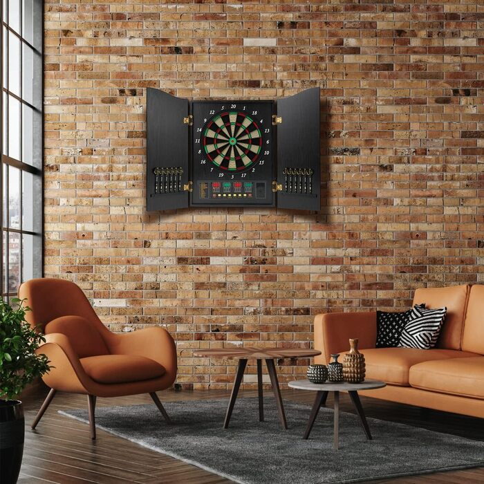 Електронна мішень для дартсу з дверцятами, електронна мішень для дартсу з 12 дротиками та 88 запасними наконечниками, електронна мішень для дартсу з голосовим керуванням та РК-дисплеєм, електрична мішень для спорту