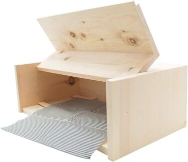 ПРИРОДНЕ життя Хлібник / хлібниця зі швейцарської кам'яної сосни, виготовлений зі 100 деревини швейцарської кам'яної сосни, включа