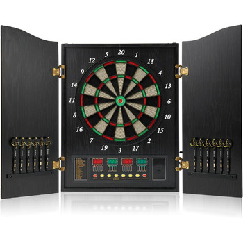 Електронна мішень для дартсу з дверцятами, електронна мішень для дартсу з 12 дротиками та 88 запасними наконечниками, електронна мішень для дартсу з голосовим керуванням та РК-дисплеєм, електрична мішень для спорту