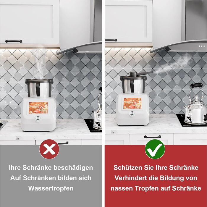 Для Monsieur Cuisine Connect та Smart, Steam Diversion без BPA, аксесуари для перенаправлення пари для MCC та MCS, Захист від насадок для перенаправлення пари Кухонні настінні шафи Steam Diversion для Monsieur Cuisine Connect/Smart/Trend