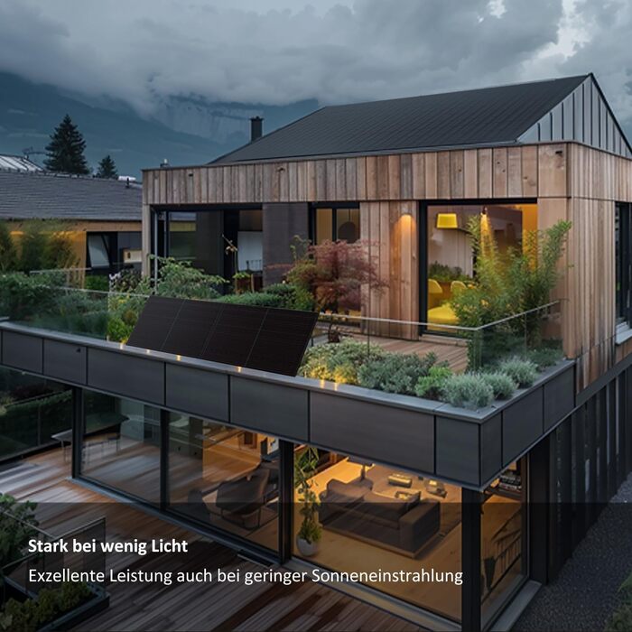 Балконна електростанція Haier 880 Вт, сонячна система з підключенням до мережі 800 Вт з 2 модулями по 440 Вт та інвертором, кабель 5 м, WiFi, 2 модулі по 440 Вт без монтажних кронштейнів