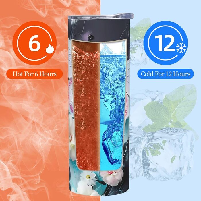 Кухоль з прямою трубочкою, 590 мл, білий метелик, принт, дорожній кухоль, підходить для кемпінгу, офісу та дому