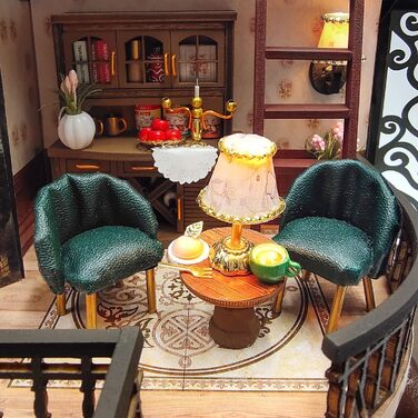 Мініатюрний будиночок для ляльок Cuteefun "Зроби сам" для дорослих, який можна побудувати самостійно, набір для мініатюрного будиночка для ляльок з інструментами, набір для ремесел з дерев&39яного будинку (вінтажний лофт)