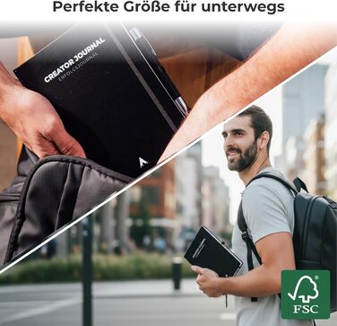 Щоденник успіху ОРІГІНАЛ - Книга-щоденник для фокусування, структурування та мотивації (вкл. відеокурс) Щоденник для дорослих, Планувальник, Книжковий щоденник, Щоденник (чорний)