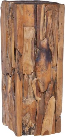 Журнальний столик з масиву тика, стіл для дивана, підставка для рослин, колона для рослин, підставка для квітів, дерев&39яний стіл, стіл для квітів, стіл 30x30x80 см