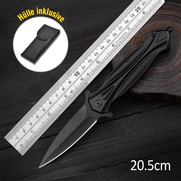 Чорний складаний ніж, кишеньковий ніж з кліпсою, одноручний ніж, туристичний ніж, EDC ніж, подарунок для чоловіків