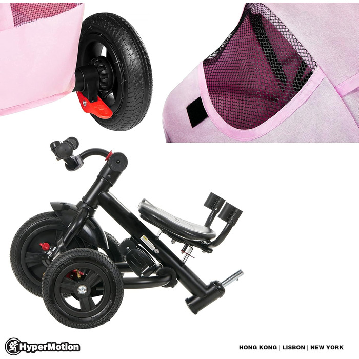 Триколісний велосипед HyperMotion з поворотним комфортним сидінням, дитячий складаний триколісний велосипед Tobi Velar з батьківсь