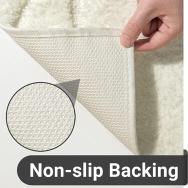 Килимок для ванної кімнати DEXDE, 61 x 183 см, надзвичайно довгий, нековзний, можна прати в пральній машині, килимки для ванної, килим, кремово-білий, м&39які килимки для підлоги, ванни та душу, аксесуари для домашнього декору 61 x 183 см (прямокутний) бі