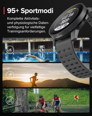 Мультиспортивний годинник SUUNTO 9 Peak Pro - міцний смарт-годинник для активного відпочинку, екран із сапфірового скла та водонепроникність 100 м, легкий та тонкий, точний GPS, тривалий час роботи від батареї, пульсометр на зап&39ястку, чорний 9 Peak Pro
