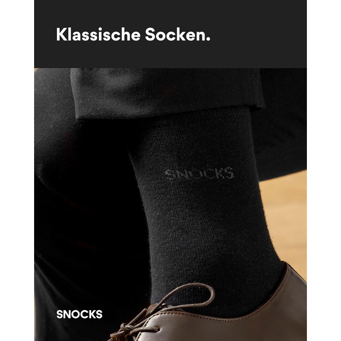 Чоловічі шкарпетки Snocks (4 пари) Бізнес-шкарпетки для чоловіків 4 шт. Чорні 43-46