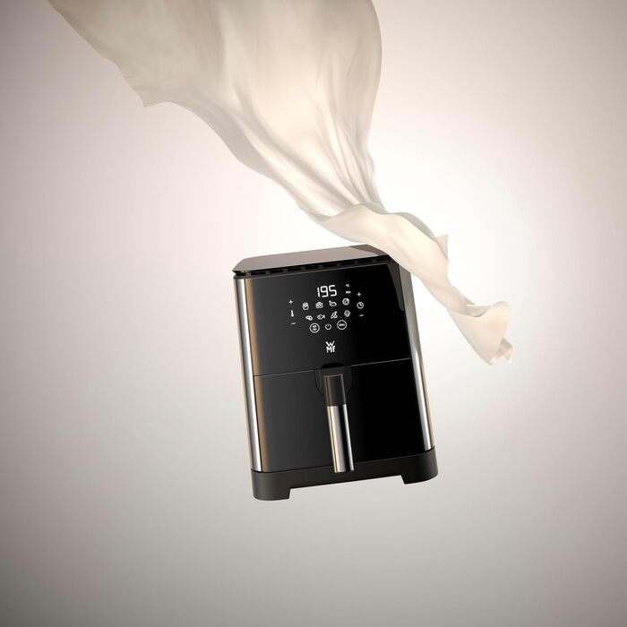 Мультикнопкова фритюрниця WMF, фритюрниця, 1550 Вт, 0,8 кг для 4-6 осіб, здорове смаження, зневоднення, гриль, фритюрниця з 8 програмами, фритюрниця 4,2 л, чорна