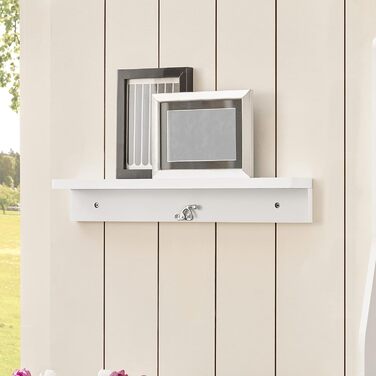 Настінний розкладний обідній стіл SoBuy з відкидною дошкою, розкладний обідній стіл з дошкою для записів, компактний розкладний стіл для кухні, офісу та невеликих кімнат, білий, 50 см x 75 см x 76 см, FWT20-W