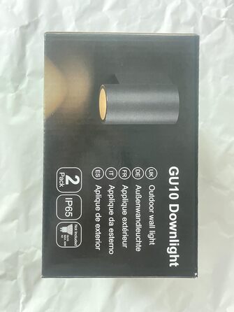 Зовнішній настінний світильник, GU10 Світильник водонепроникний IP65 Зовнішній світильник Зовнішній світильник Настінний алюмінієв