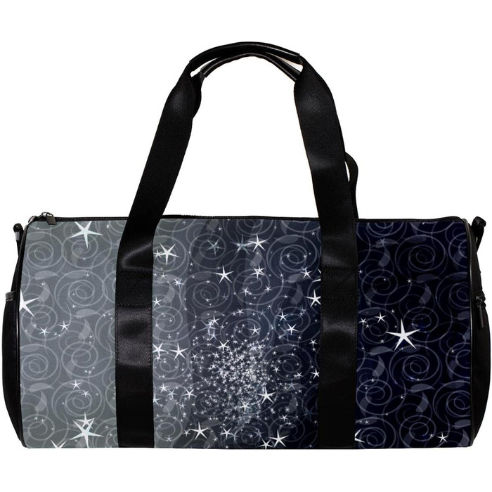 Спортивна сумка, маленька дорожня сумка, сумка для йоги, сірий зоряний візерунок, фітнес-сумка для активного відпочинку, ручна поклажа