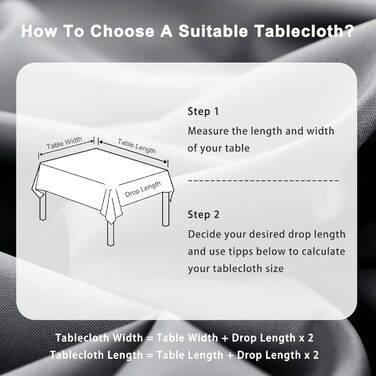 Світло-сіра скатертина 140x200 см Захист від плям Миється Миється водонепроникна скатертина Зовнішня скатертина для їдальні, саду,