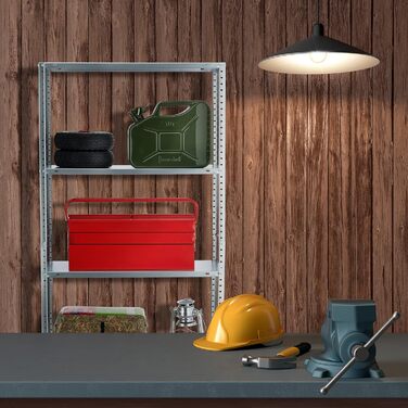 Надміцний стелаж Relaxdays, комплект з 2 шт. , розміри (В x Ш x Г) 147,5 x 75,5 x 30,5 см, 160 кг, оцинкована сталь, стелажі для зберігання в підвалах, сріблястий