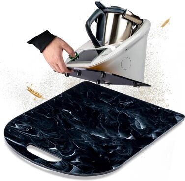 Розсувна дошка Achkey для Thermomix TM6 TM5 Високоякісні тефлонові ковзання без зусиль і надійна підставка Малюнок Художня хмара