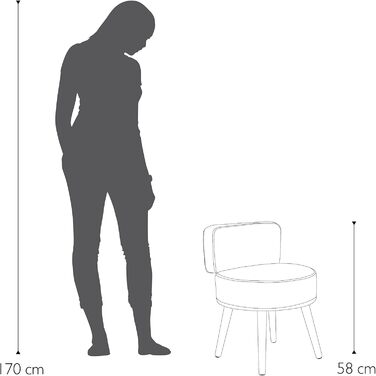 Крісло Echtwerk &39Milo&39, м&39яке крісло, скандинавське крісло, зручне крісло, висока спинка, м&39яка пінопластова підкладка, для вітальні та куточка для читання, дерев&39яні ніжки, 44 x 58 см, 4 кг, сіро-коричневий