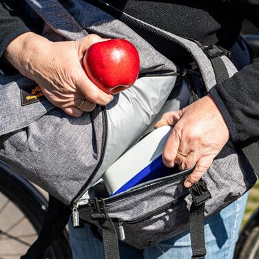 Рюкзак CampFeuer з відділенням-холодильником Сірий Ізольована сумка на 20 літрів для барбекю, кемпінгу, пляжу та активного відпочинку Сумка для ланчу для роботи та школи Сумка для пікніка, сумка-холодильник