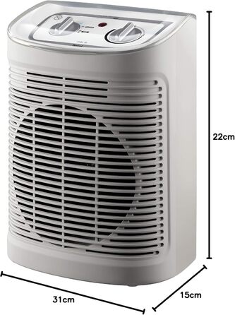 Теплова гармата Rowenta Instant Comfort Aqua, 2 режими нагріву, функція вентилятора, регулювання енергоспоживання, низький рівень шуму, світло-сіра, SO6510F2, 1200-2400 Вт